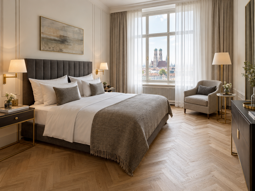 Deluxe Apartment mit Kingsize-Bett und Lesesessel – Ferienwohnung mit Hund in München