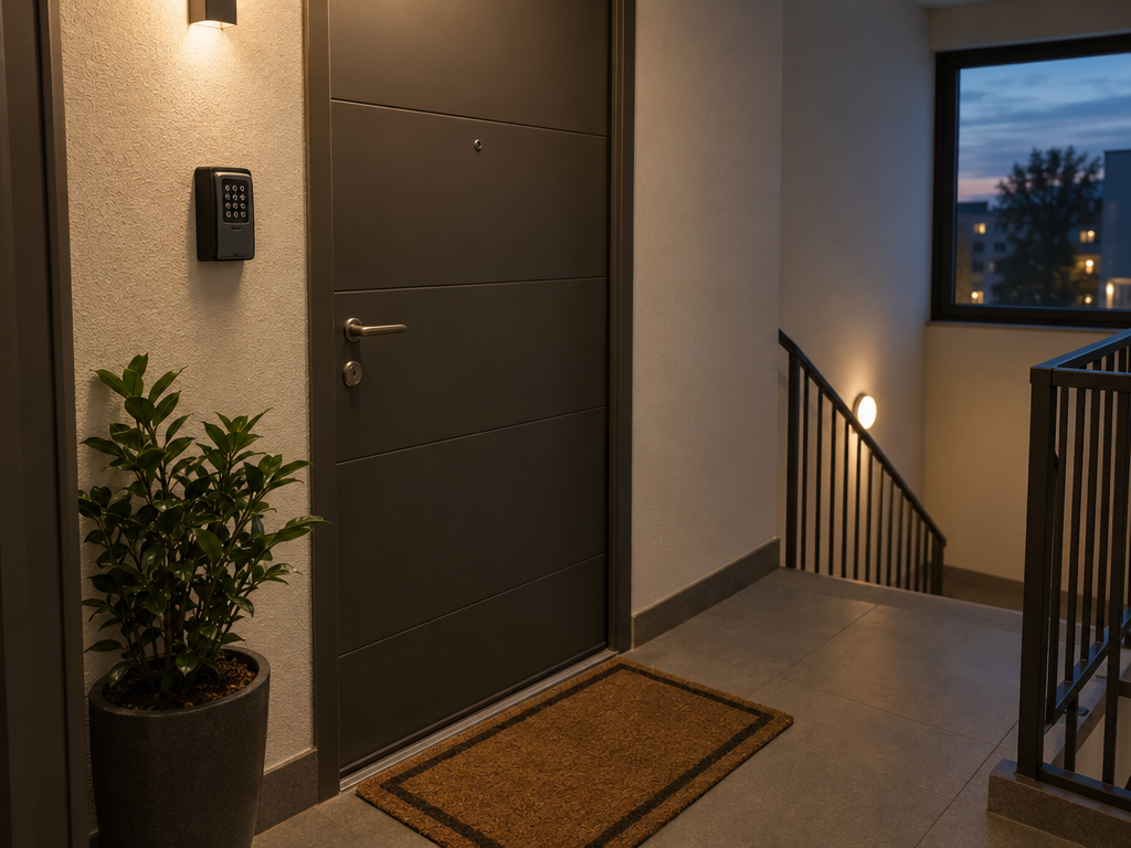 Ferienwohnung selbst vermieten: Schlüsselsafe neben der Wohnungstür für den Check-in rund um die Uhr