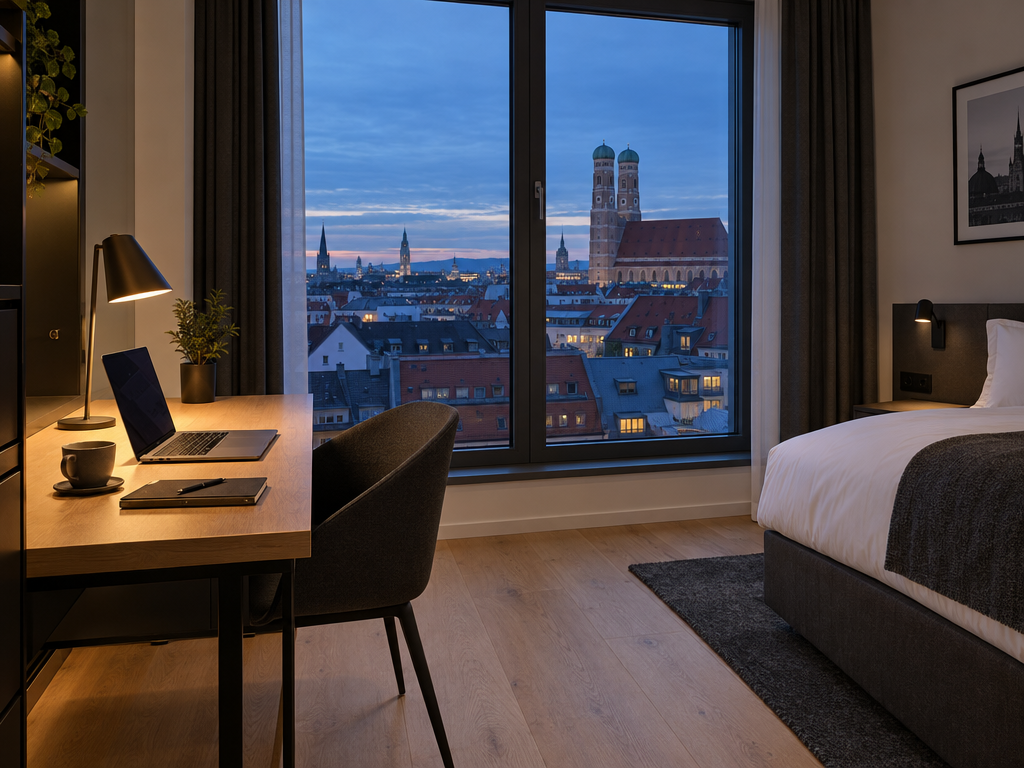 Unterkunft München für Übernachtung und Geschäftsreise: Apartment mit Arbeitsplatz